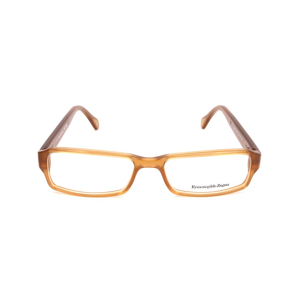 Ermenegildo Zegna Brown Plastic Frames – Stylish Demo-Lens Optical Glasses
