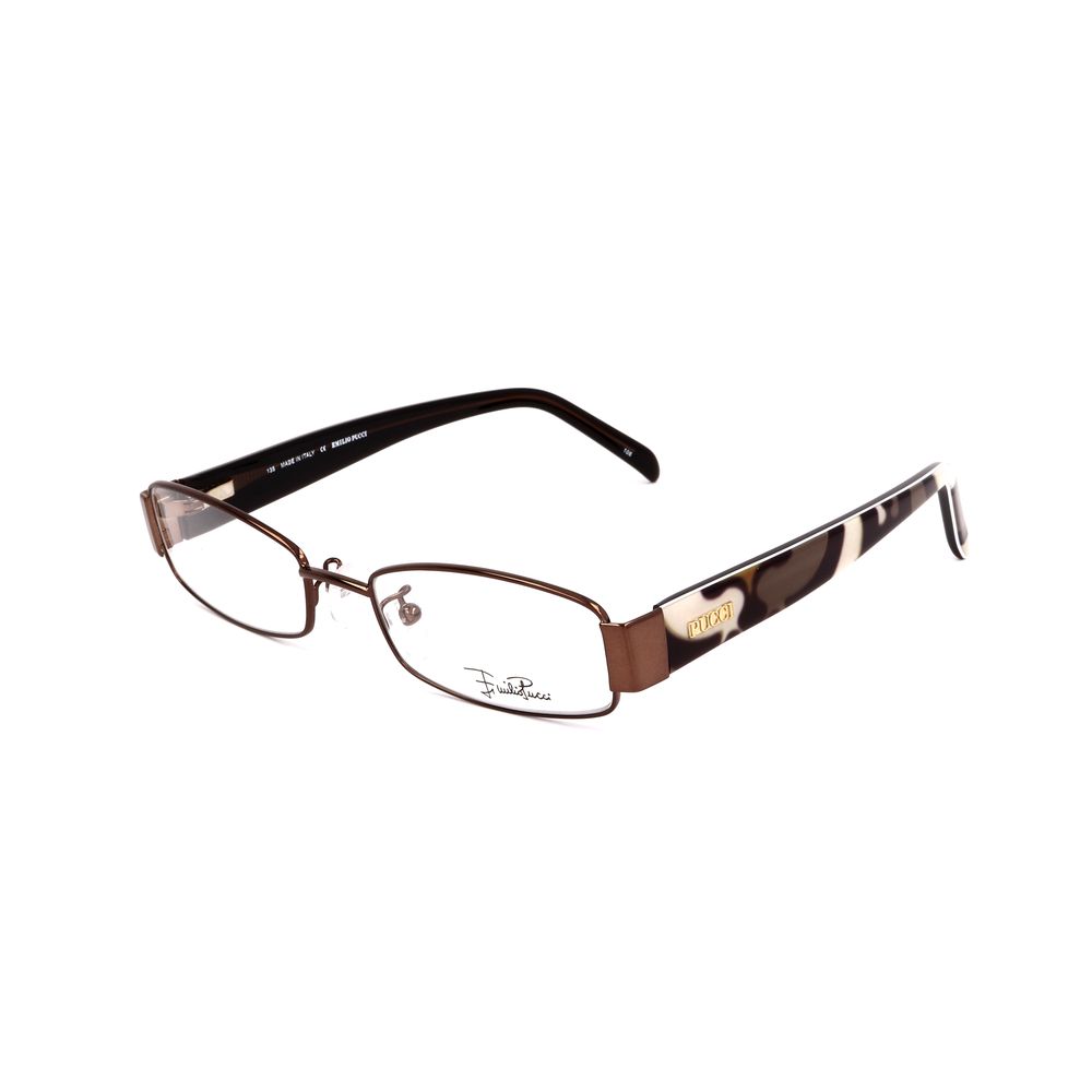 Emilio Pucci Brown Metal Optical Glasses – 50mm