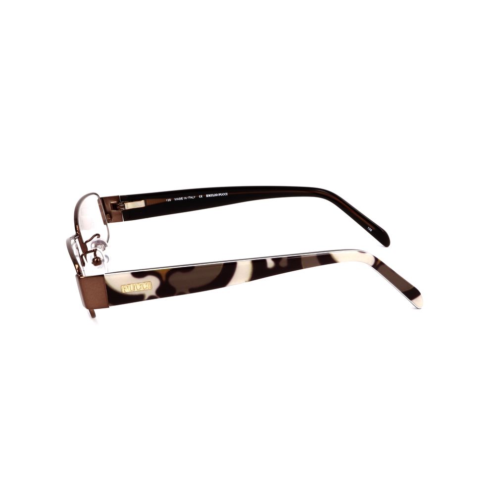 Emilio Pucci Brown Metal Optical Glasses – 50mm