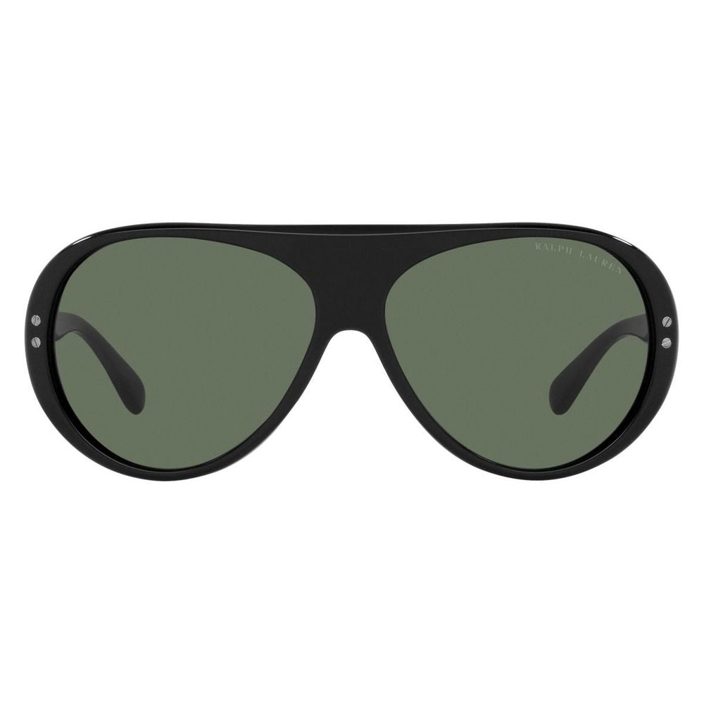 Ralph Lauren Men's Sunglasses – Black Acetate Frame, Green Lenses