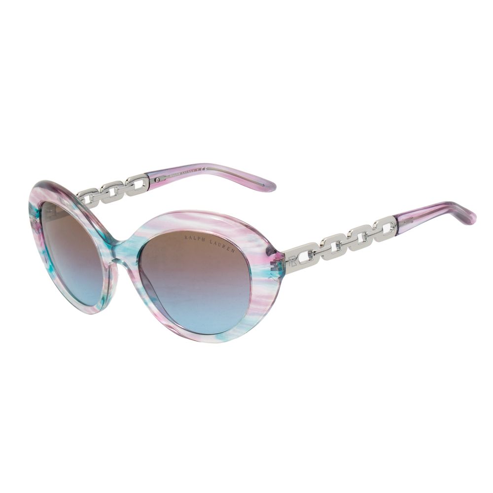 Ralph Lauren Women’s Transparent Resin Sunglasses – Chic with Brown Glass
