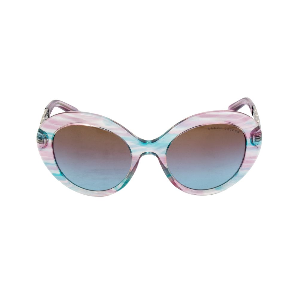 Ralph Lauren Women’s Transparent Resin Sunglasses – Chic with Brown Glass
