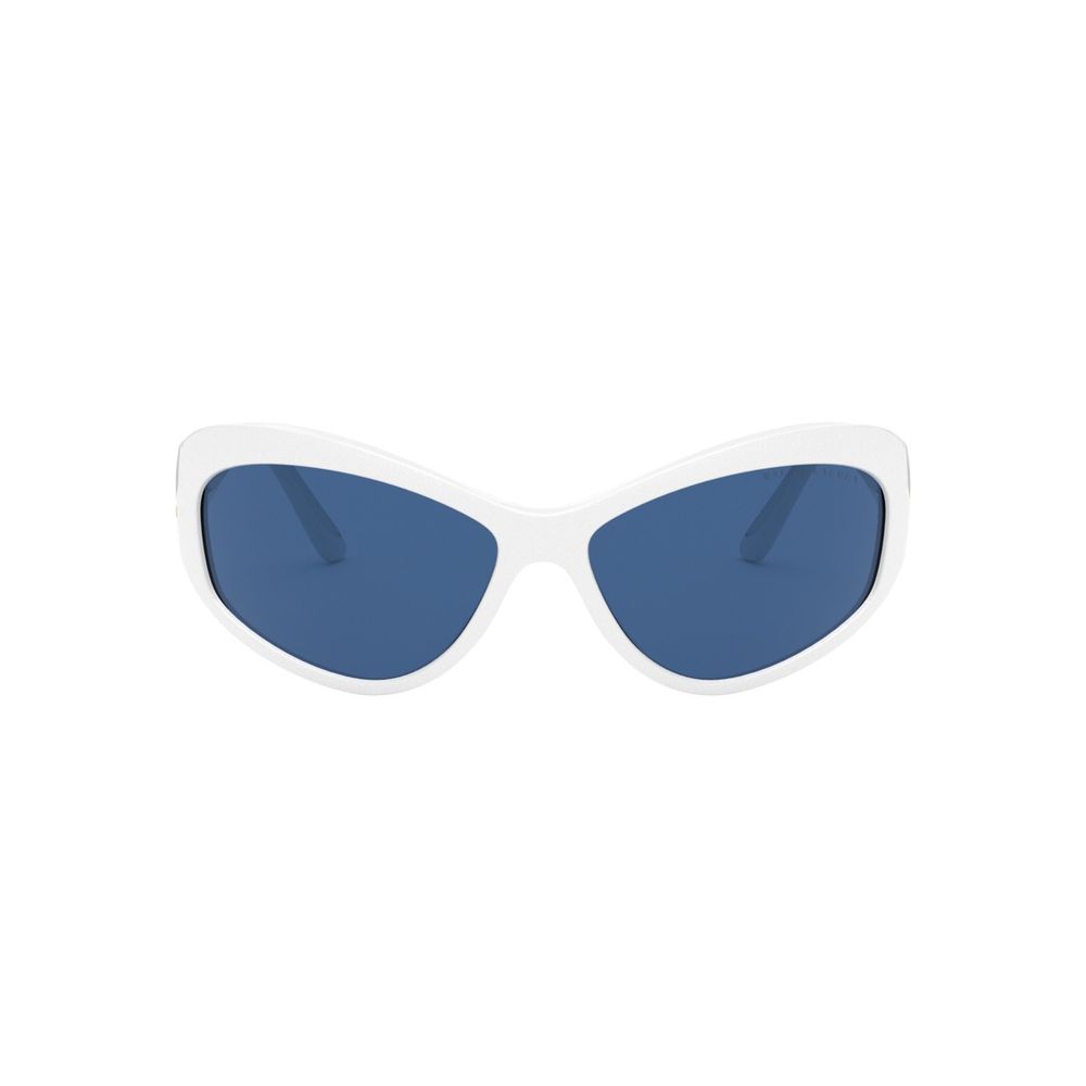 Ralph Lauren Women’s Sunglasses – White Resin Frame, Blue Lenses