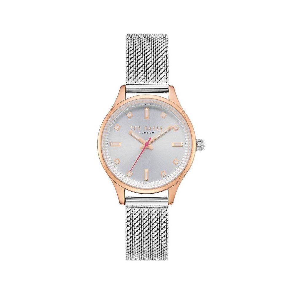 Ted Baker Women's Watch, Grey Dial, Silver and Pink