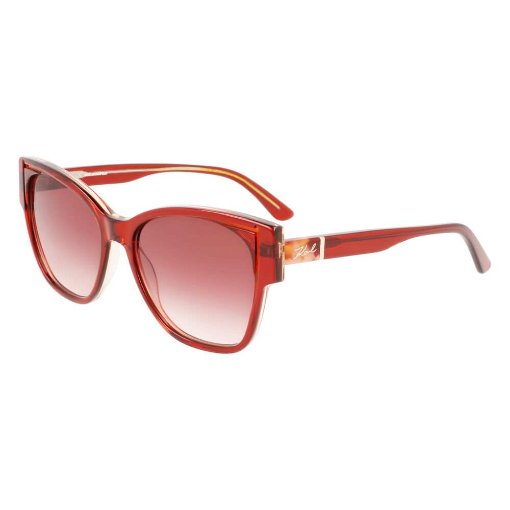 Karl Lagerfeld Women’s Sunglasses – Orange Acetate Frame, 54mm Lenses