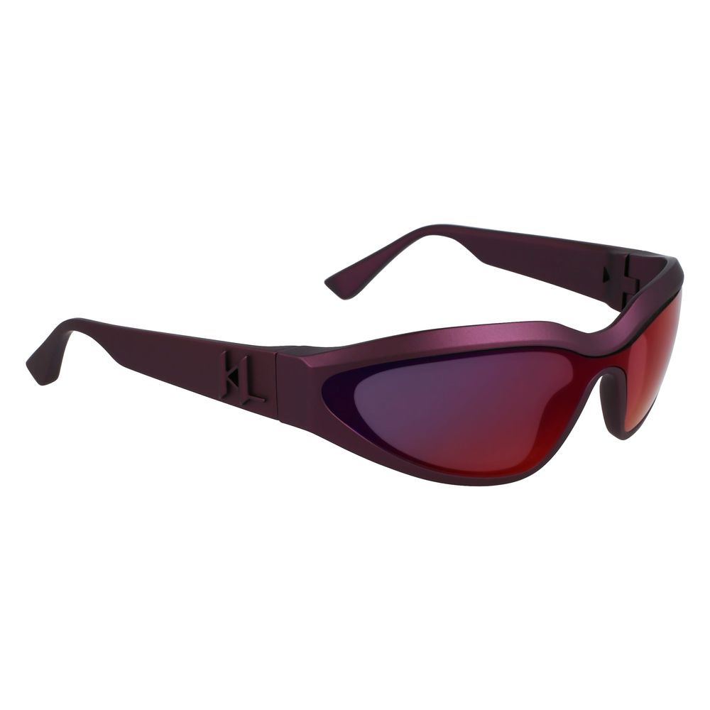 Karl Lagerfeld Unisex Sunglasses – Red Injected Frame, Full UV Protection