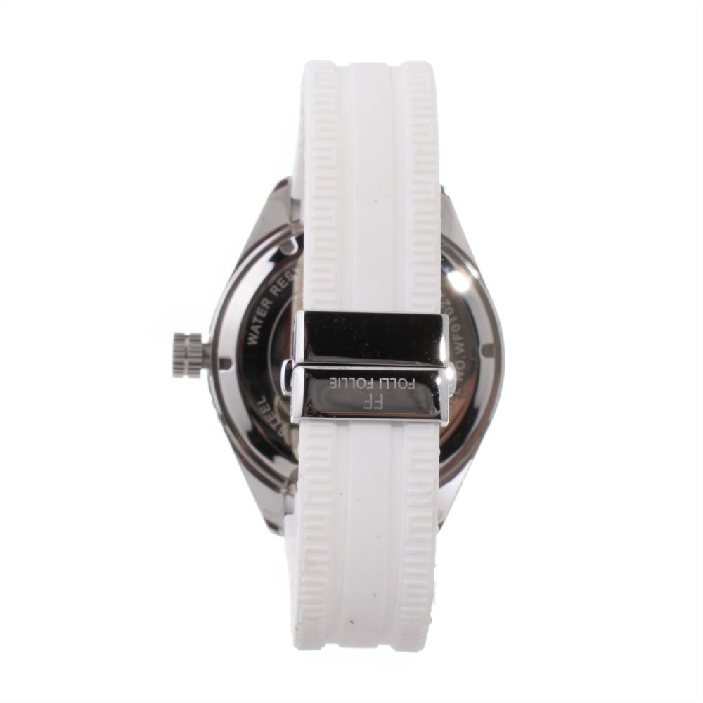 Folli Follie Women’s Watch, White Dial, Silicone Strap
