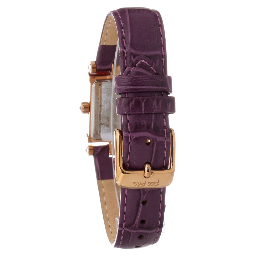 Folli Follie Women’s Watch, White Dial, Violet Leather Strap