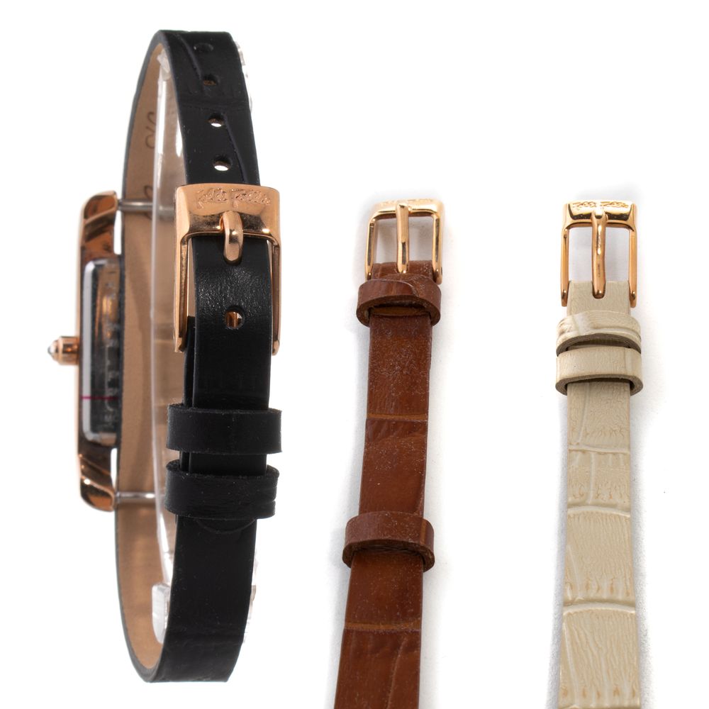 Folli Follie Women’s Watch, White Dial, Multicolour Leather Strap