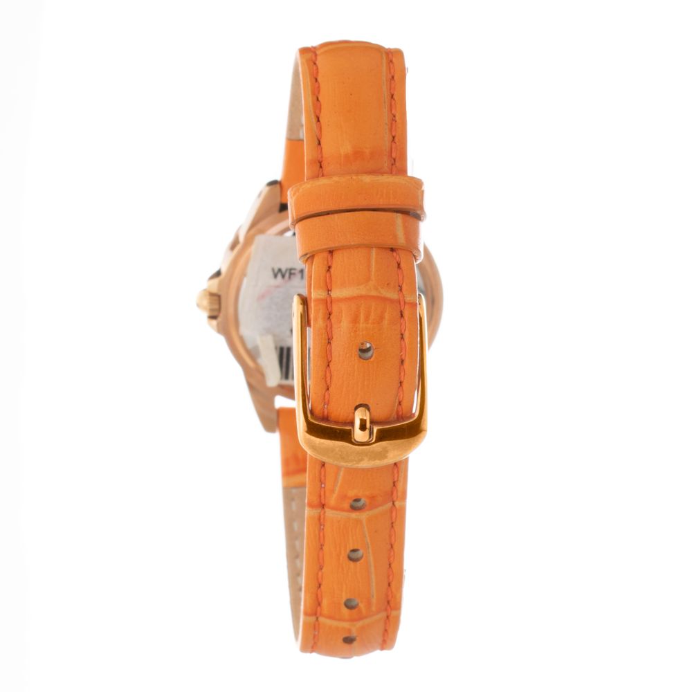 Folli Follie Women’s Watch, White Dial, Orange Leather Strap