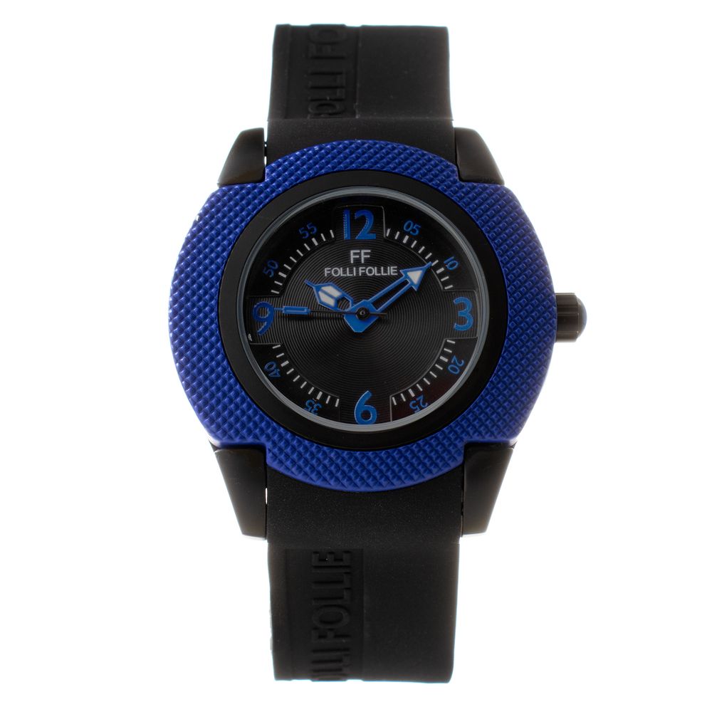 Folli Follie Women's Watch, Analog Display, Black Silicone Strap