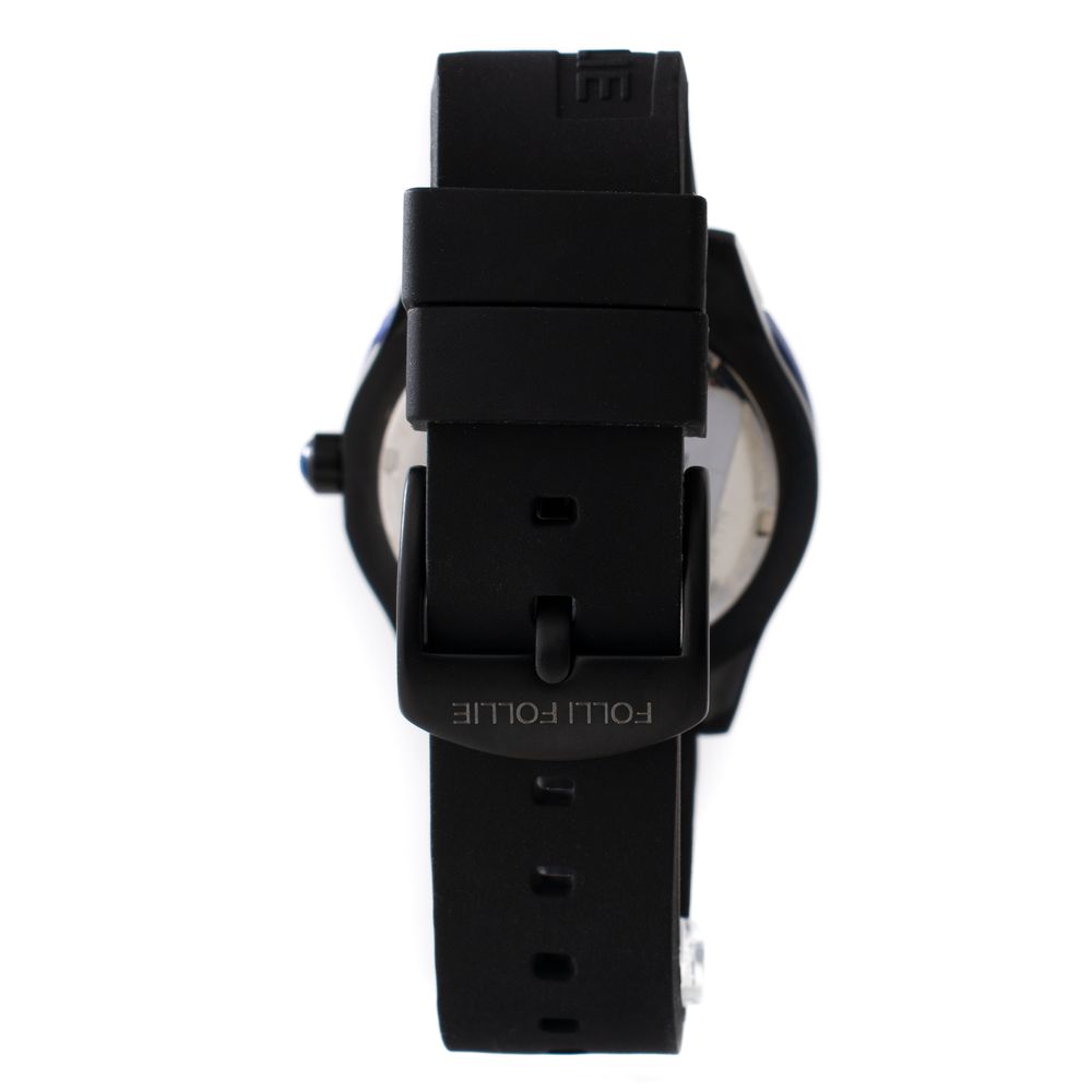 Folli Follie Women's Watch, Analog Display, Black Silicone Strap