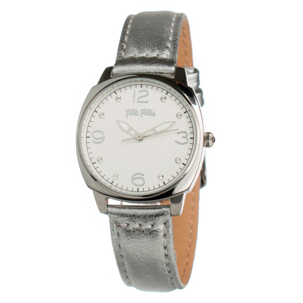 Folli Follie Women’s Watch, Analog Dial, Grey Leather Strap
