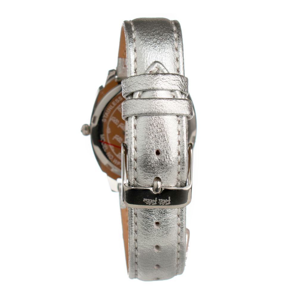 Folli Follie Women’s Watch, Analog Dial, Grey Leather Strap