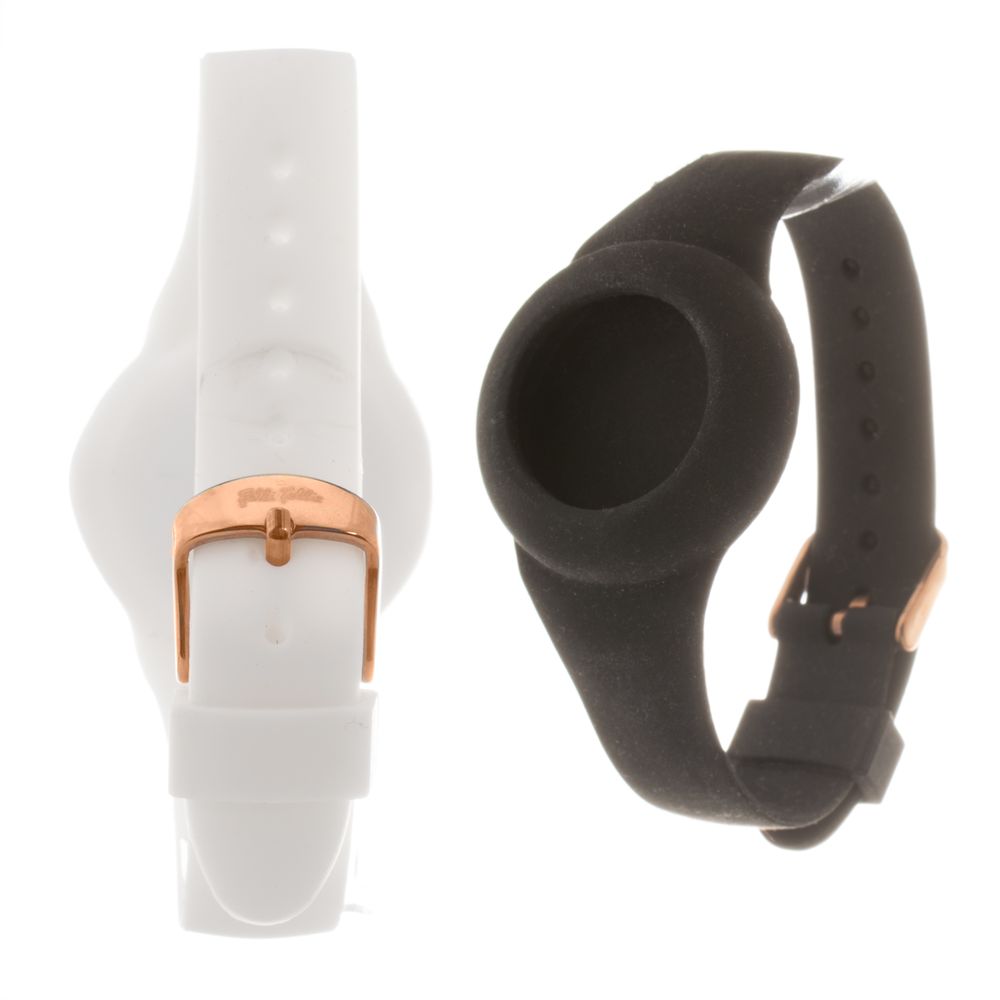 Folli Follie Women’s Watch, Analog Dial, Black Silicone Strap