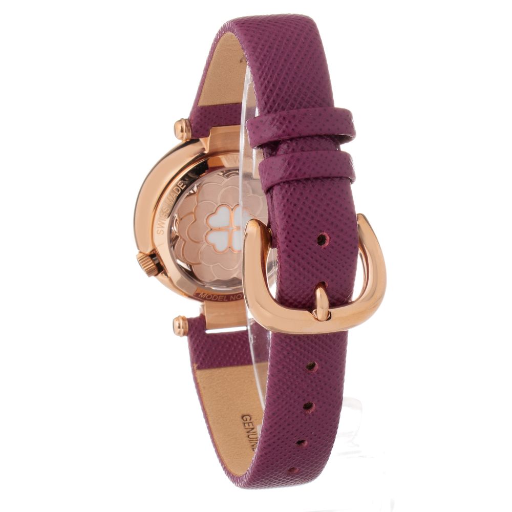 Folli Follie Women’s Watch, Analog Dial, Violet Leather Strap