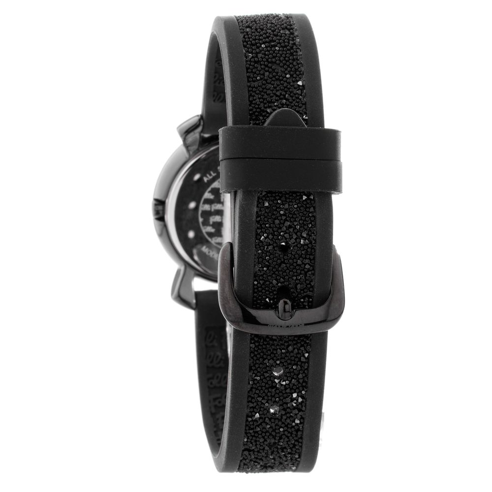 Folli Follie Women’s Watch, Violet Dial, Black Plastic Strap