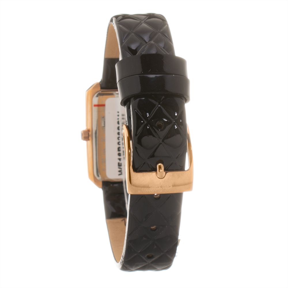 Folli Follie Women’s Watch, White Dial, Black Leather Strap