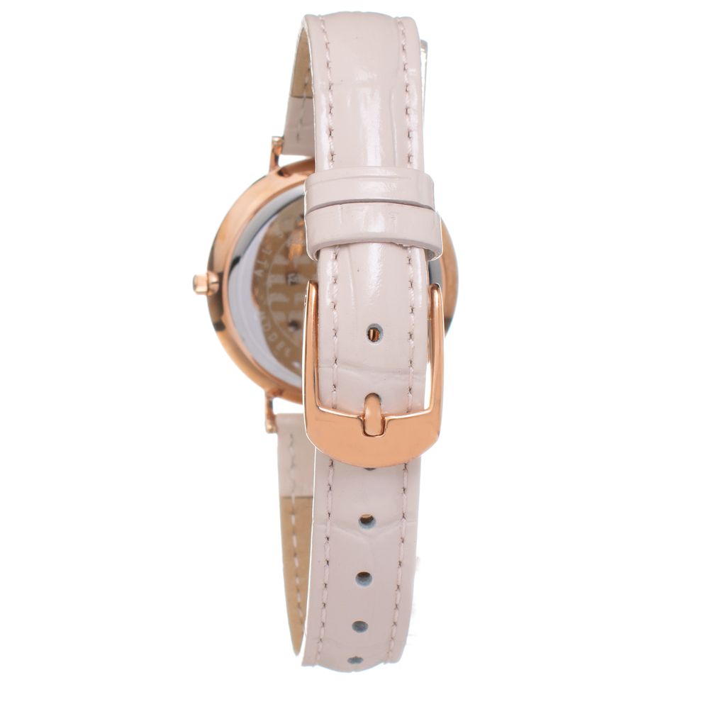 Folli Follie Women’s Watch, Beige Dial, Beige Leather Strap