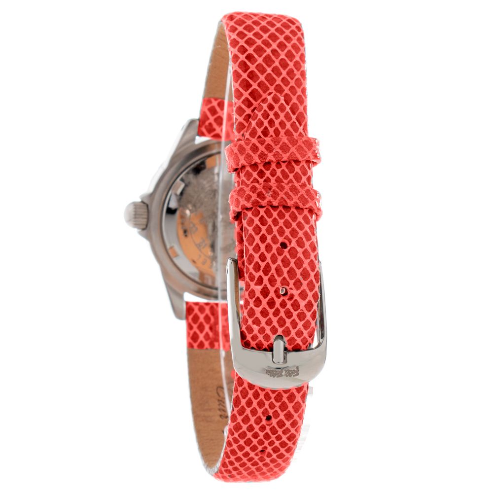 Folli Follie Women’s Watch, Analogue Dial, Red Leather Strap