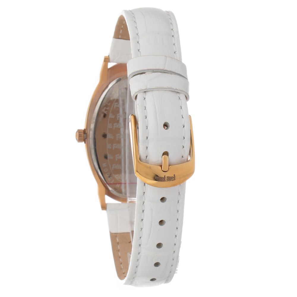 Folli Follie Women’s Watch, Analog Display, White Leather Strap