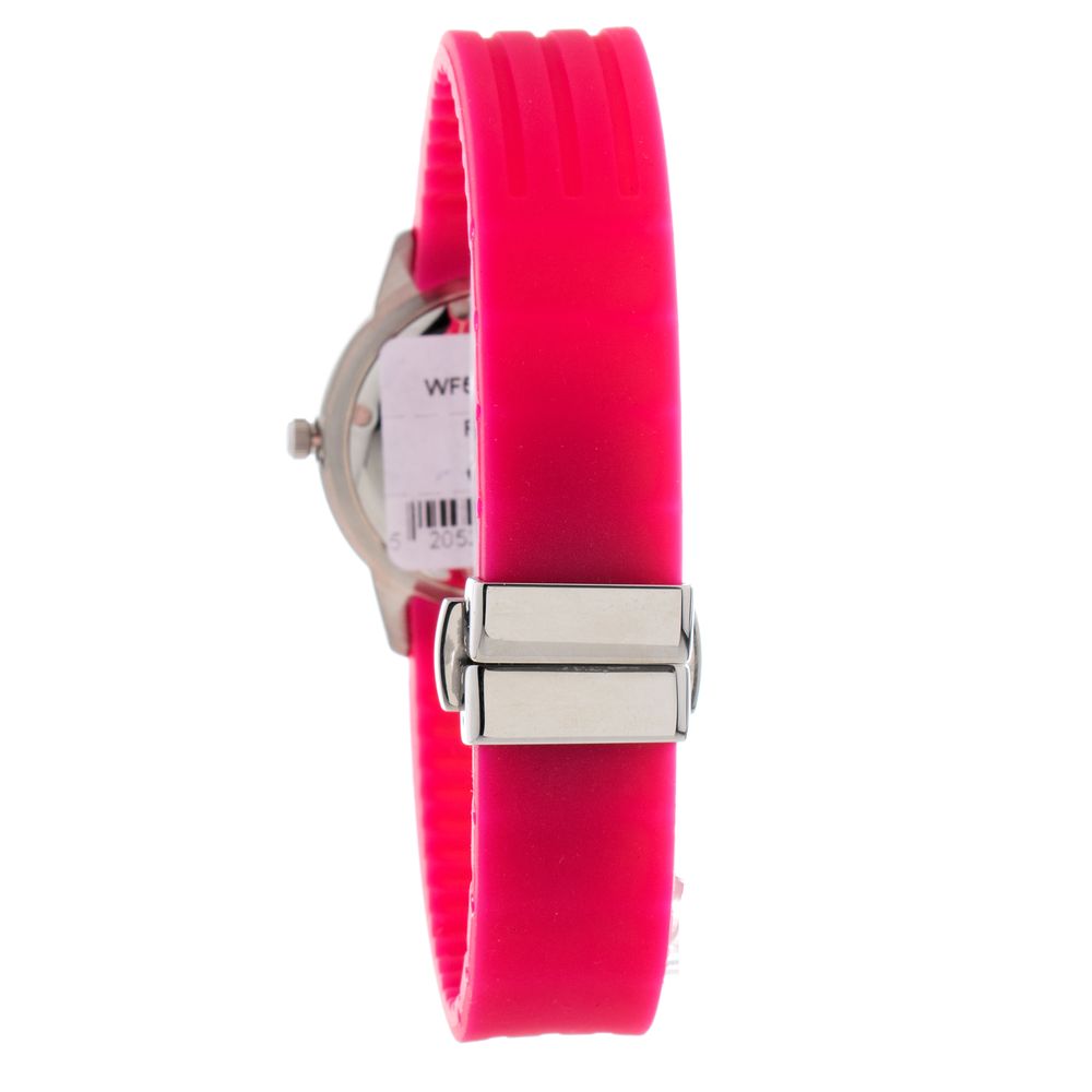 Folli Follie Women’s Watch, White Dial, Pink Plastic Bracelet