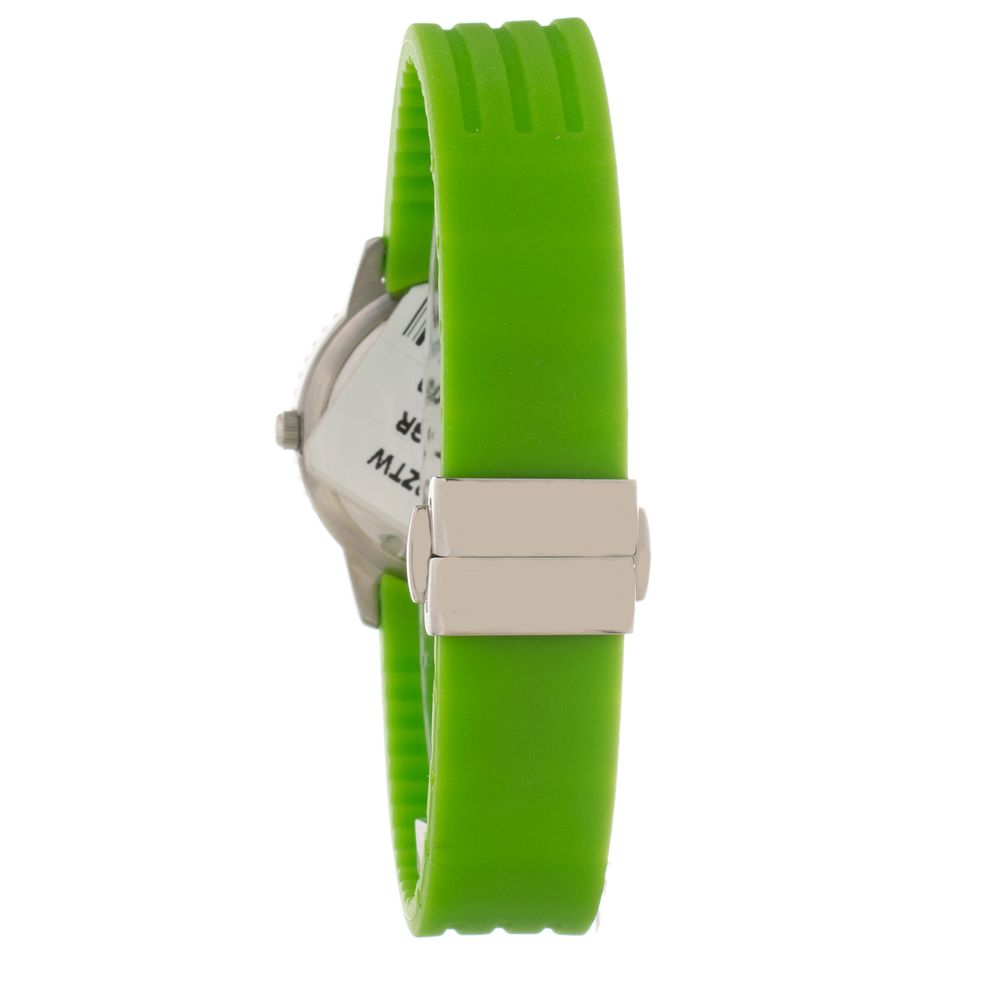 Folli Follie Women’s Watch, White Dial, Green Silicone Strap