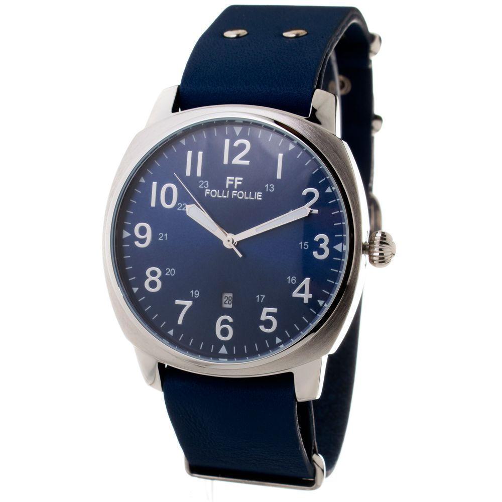 Folli Follie Women’s Watch, Blue Dial, Blue Leather Strap