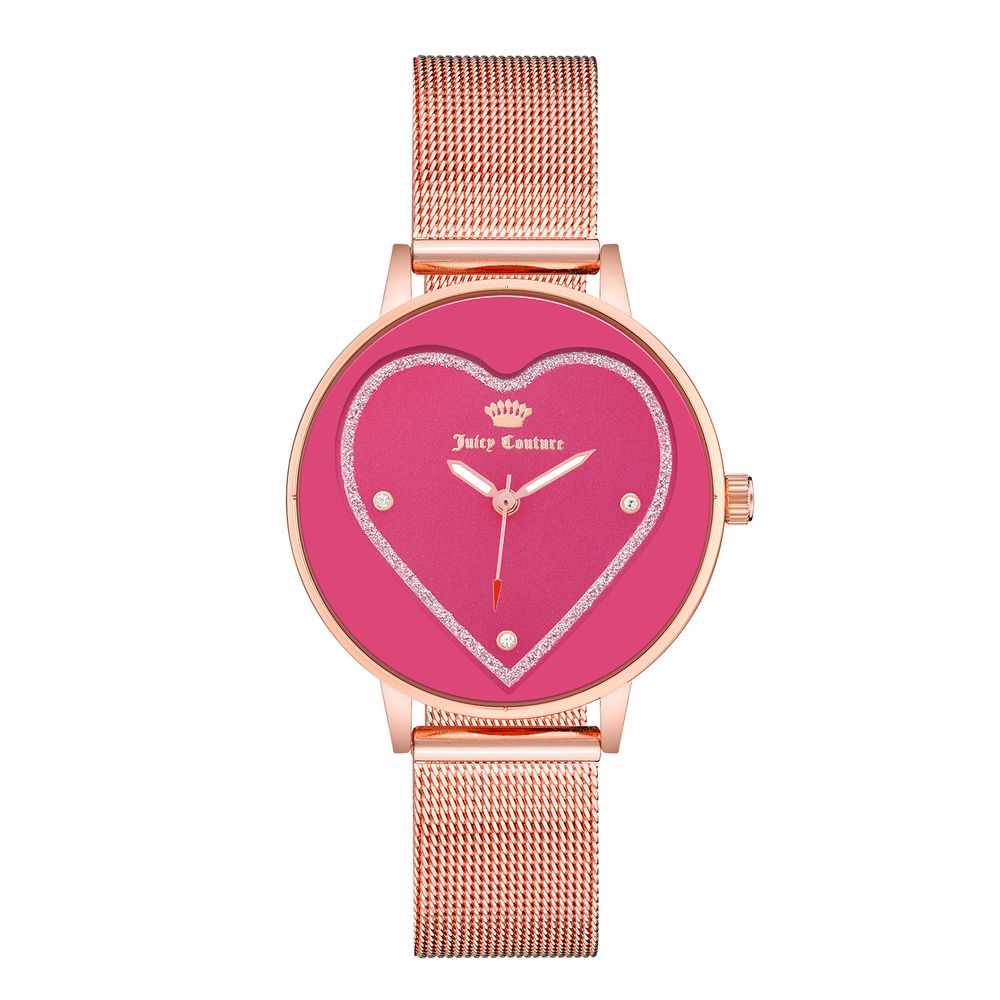 Juicy Couture Women’s Watch, Pink Dial, Pink Stainless Steel Bracelet