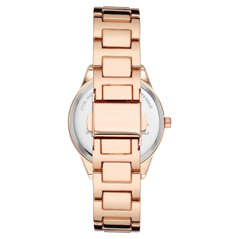 Juicy Couture Women’s Watch, Pink Metal Case, Silver Dial