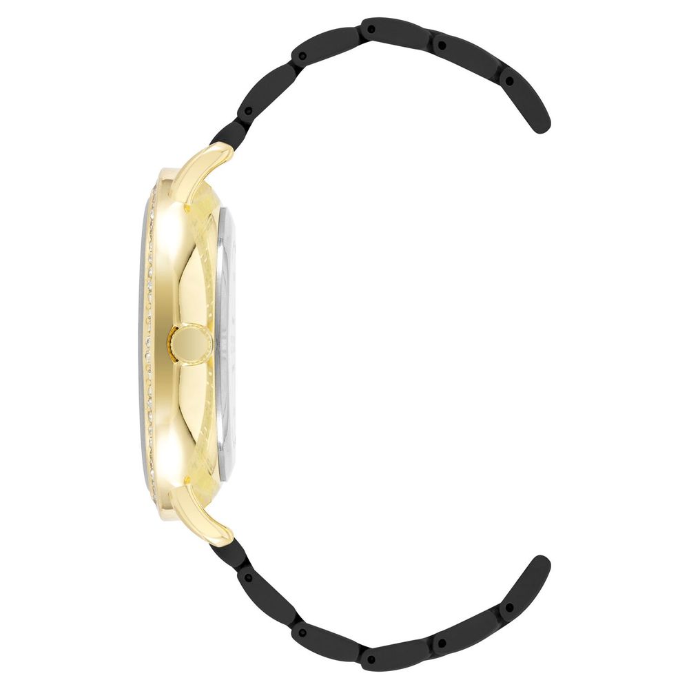 Juicy Couture Women’s Watch, Black Metal Dial, Gold Case