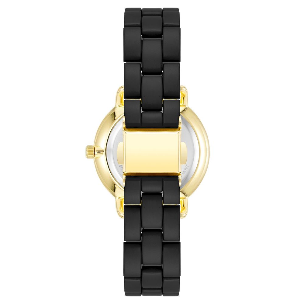 Juicy Couture Women’s Watch, Black Metal Dial, Gold Case