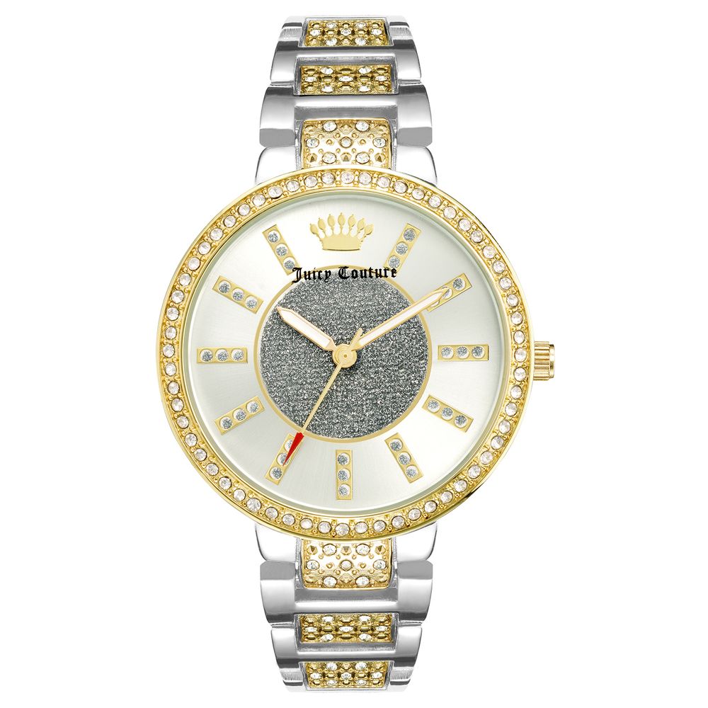Juicy Couture Women’s Watch, Multicoloured Metal Case, Golden Bracelet