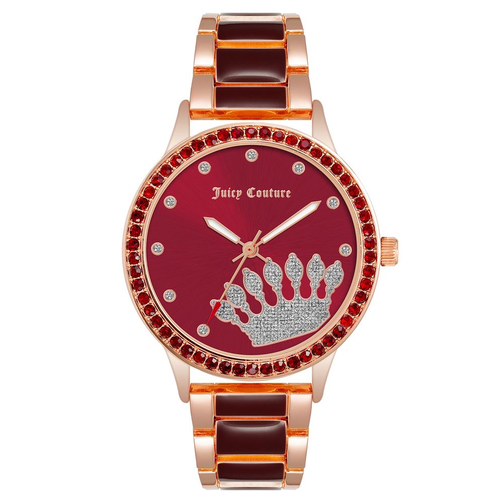 Juicy Couture Women’s Watch, Red Dial, Multicolored Metal Bracelet