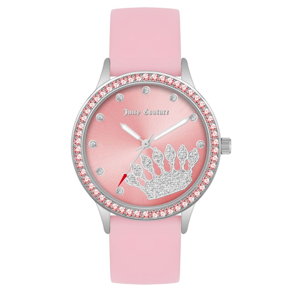 Juicy Couture Women’s Watch, Pink Dial, Pink Silicone Strap