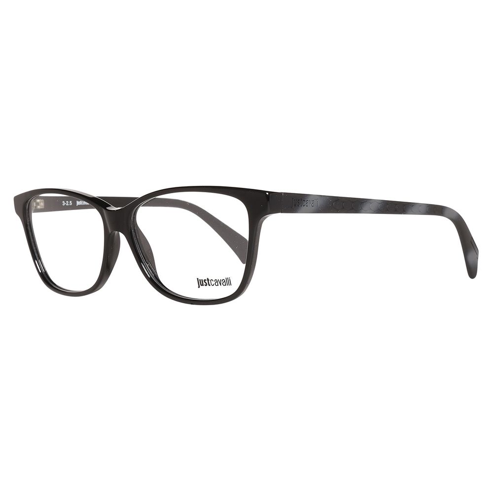 Just Cavalli Black Plastic Frames - Stylish Demo Lens Optical Eyewear