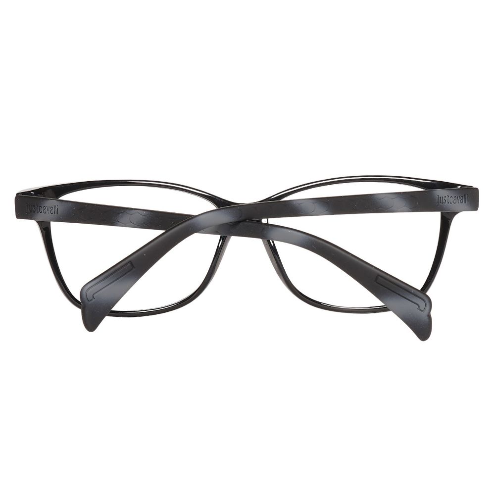 Just Cavalli Black Plastic Frames - Stylish Demo Lens Optical Eyewear