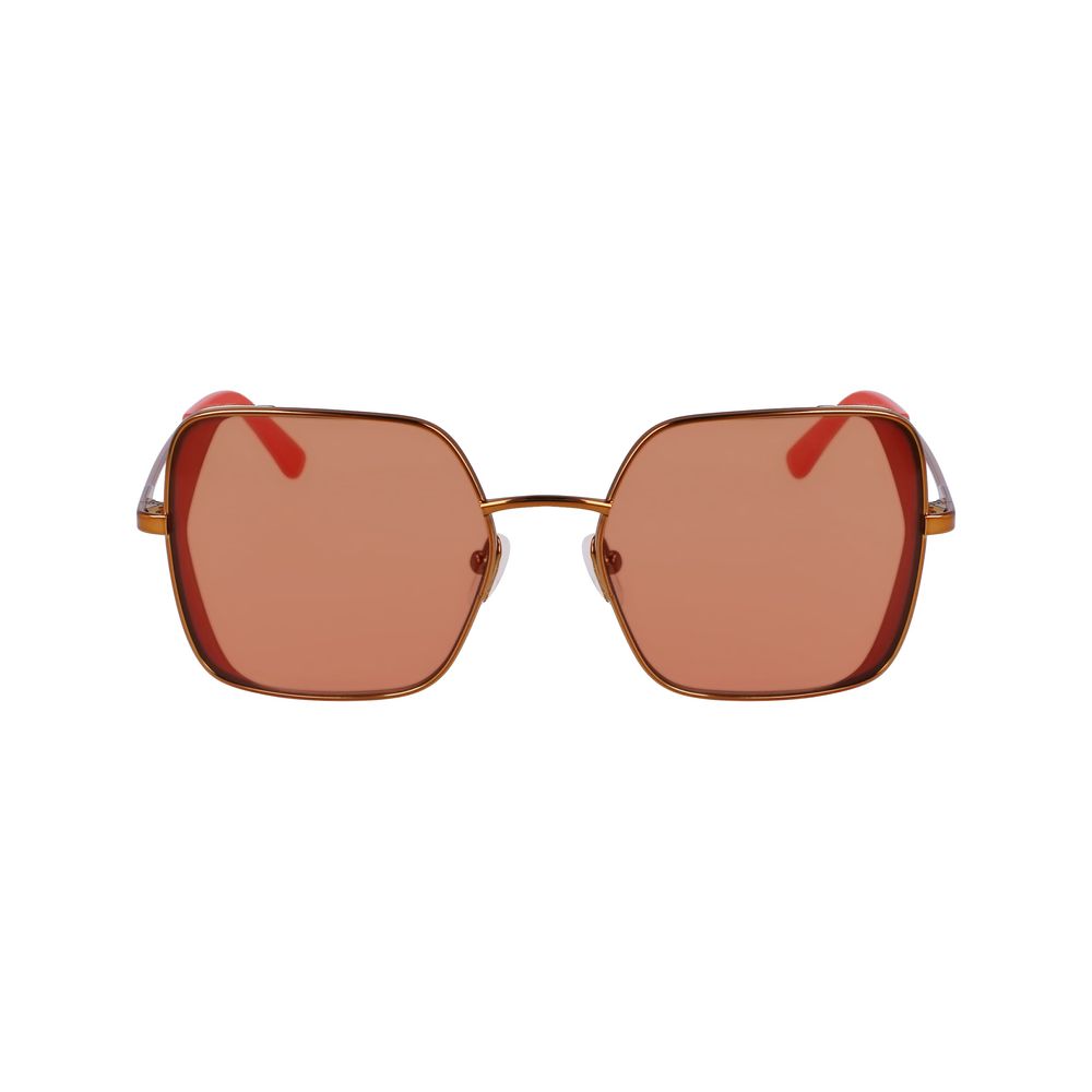 Karl Lagerfeld Women’s Sunglasses – Orange Metal Frame, Full UV Protection