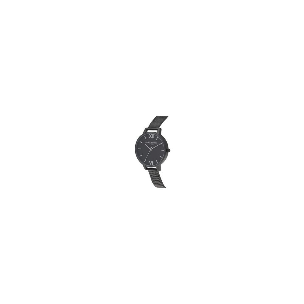 Olivia Burton Women’s Watch, Black Dial, Black Steel Strap
