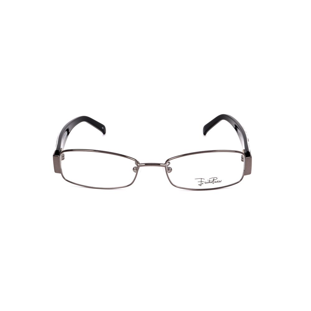 Emilio Pucci Ruthenium Gray Metal Optical Glasses – 50mm