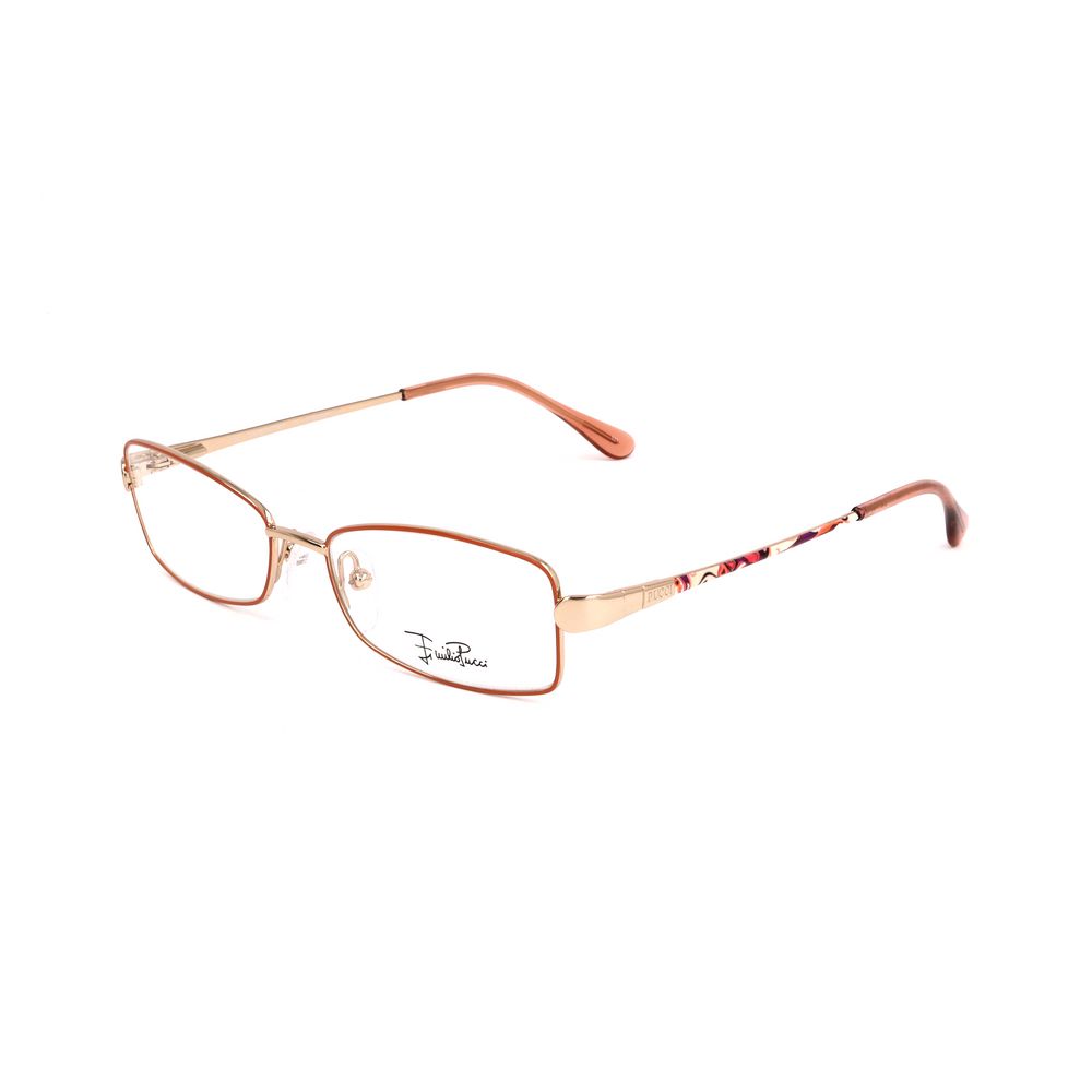 Emilio Pucci Gold and Pink Metal Optical Glasses – 51mm