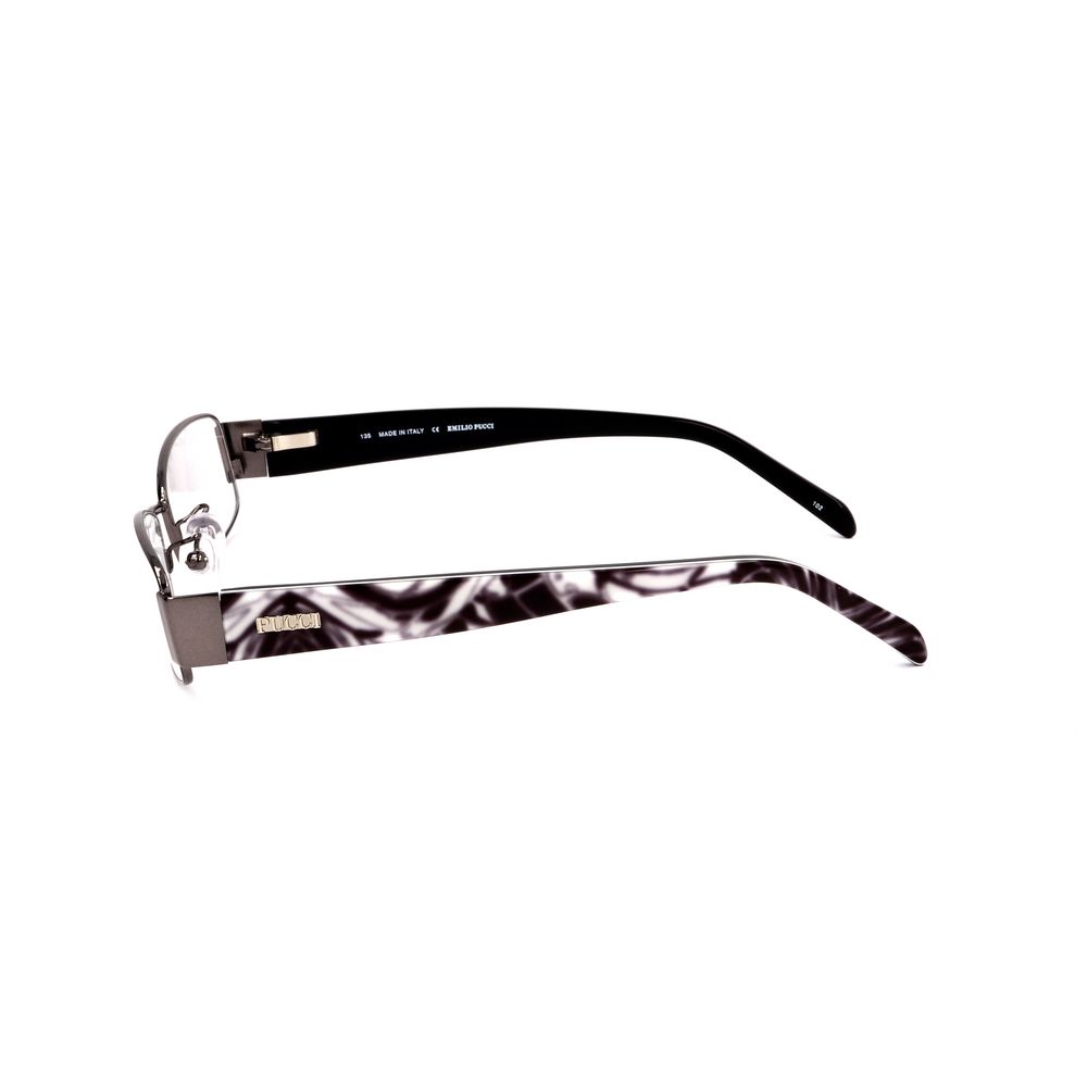 Emilio Pucci Ruthenium Gray Metal Optical Glasses – 50mm