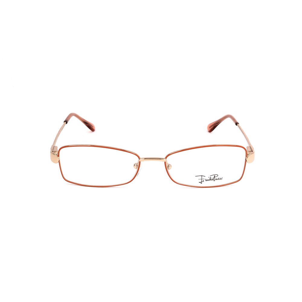Emilio Pucci Gold and Pink Metal Optical Glasses – 51mm