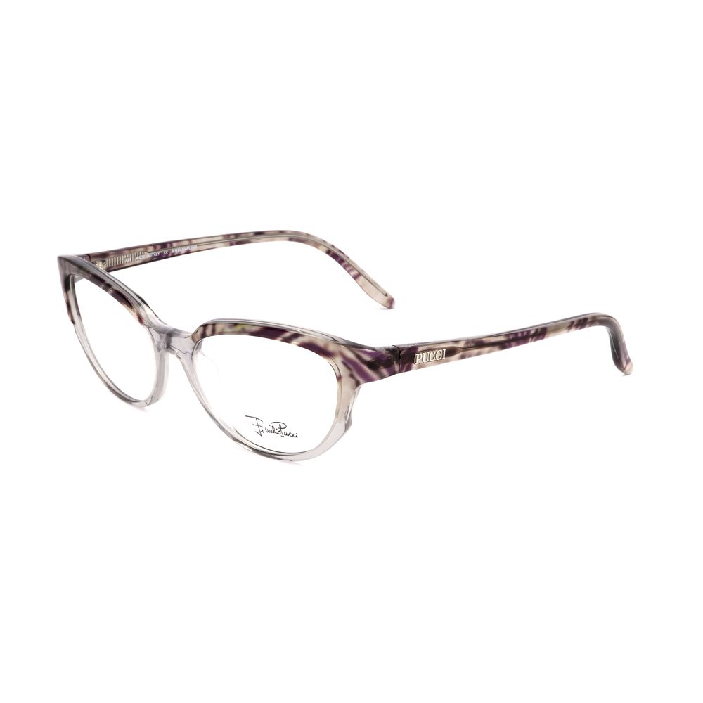 Emilio Pucci Zebra and Transparent Gray Plastic Frames – 51mm