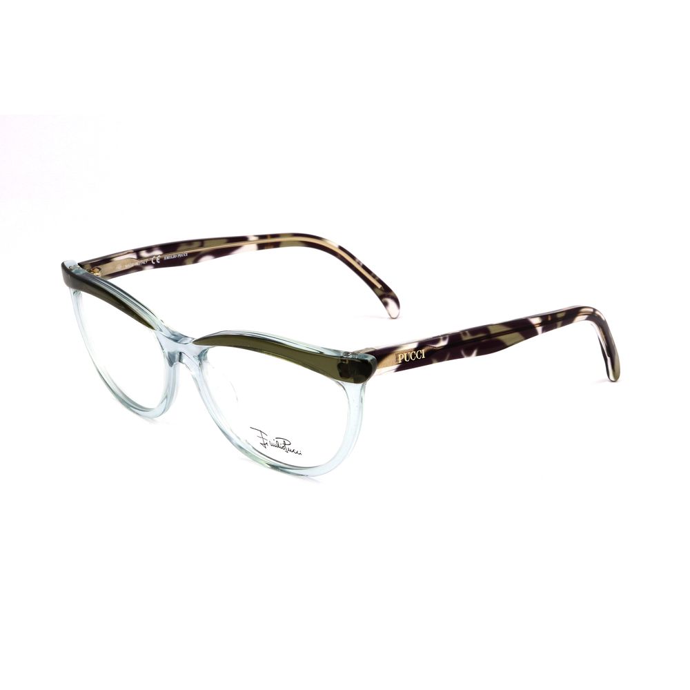 Emilio Pucci Aquamarine Green Plastic Optical Glasses – 52mm