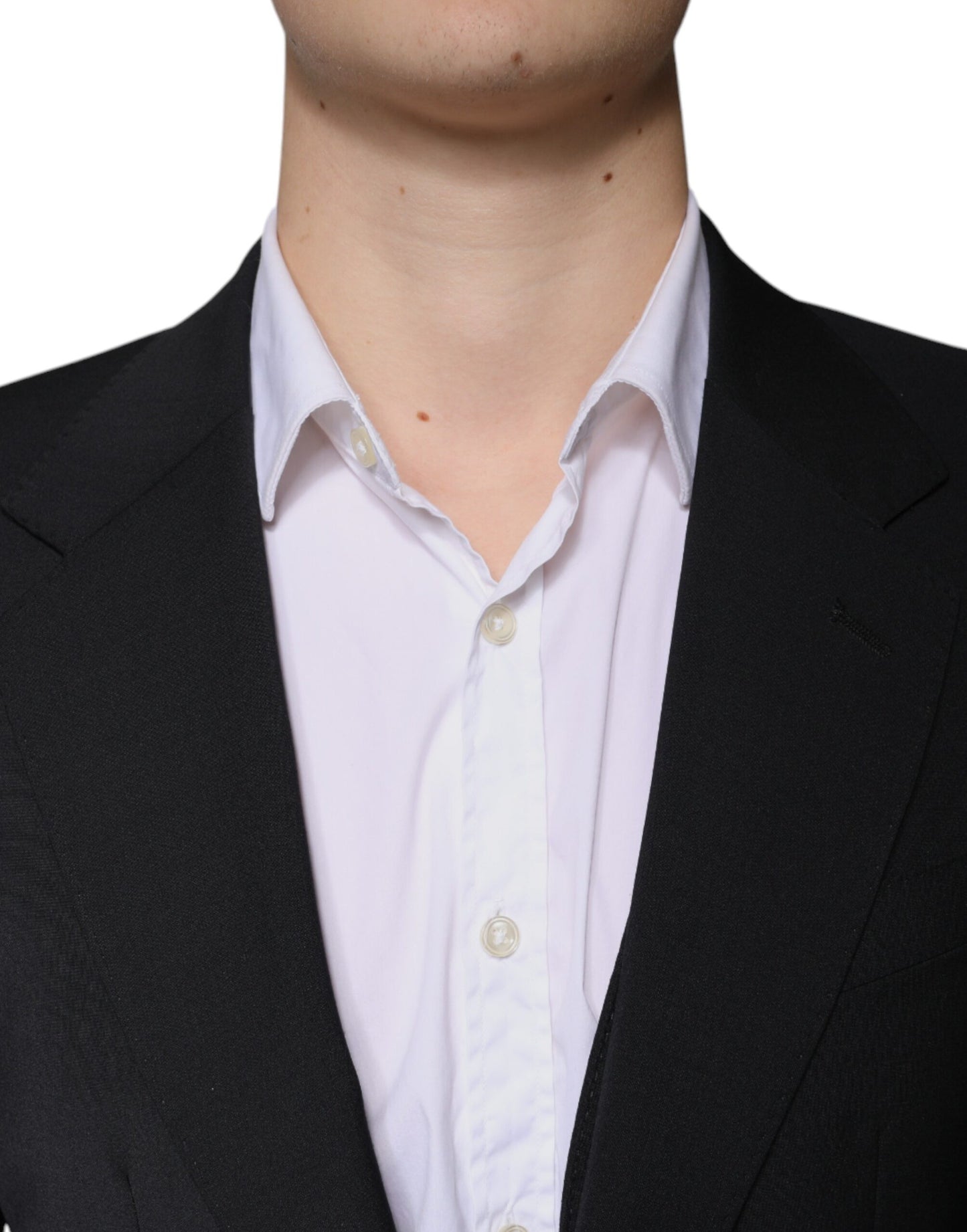 Black Wool 3-Piece Slim Fit Formal Men’s Suit – Two-Button, Single-Breasted