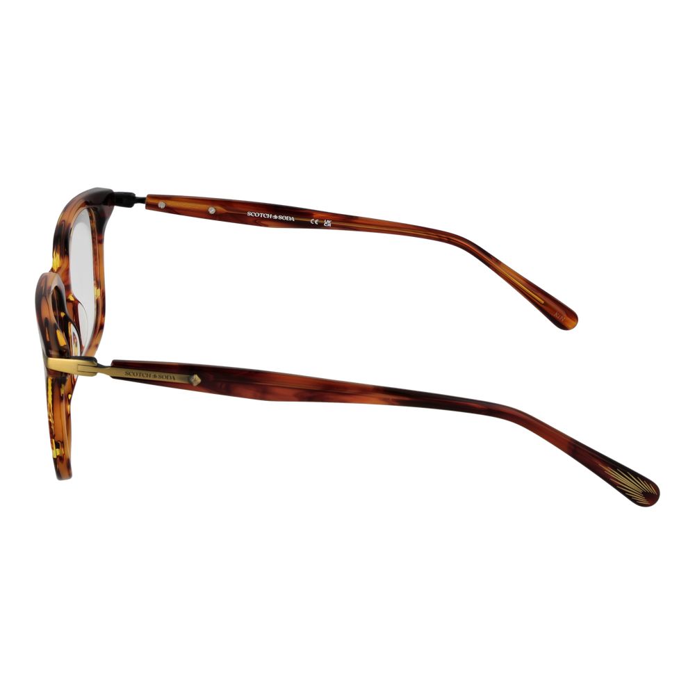 Scotch & Soda Brown Men’s Optical Glasses – Square Full-Rim Frame, 55mm