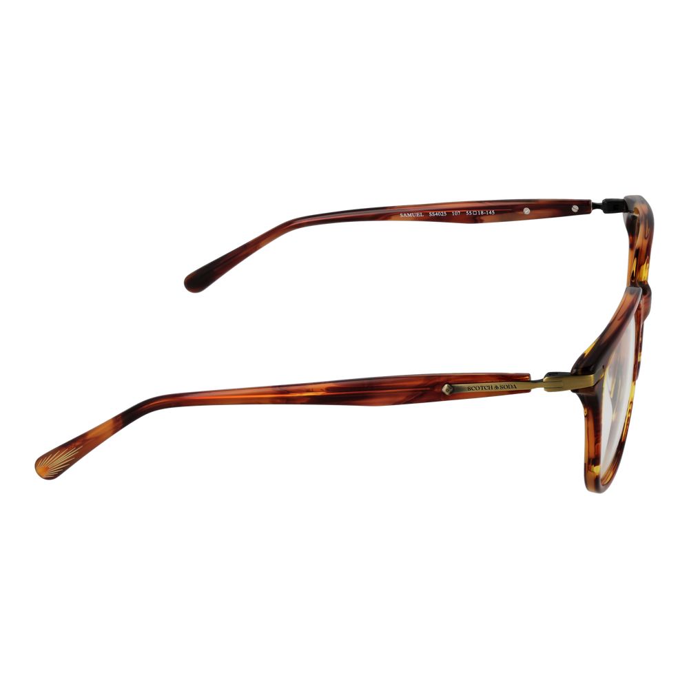 Scotch & Soda Brown Men’s Optical Glasses – Square Full-Rim Frame, 55mm