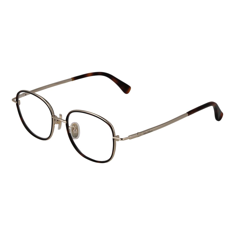 Max Mara Women’s Optical Frames – Brown Round Full-Rim, 48mm
