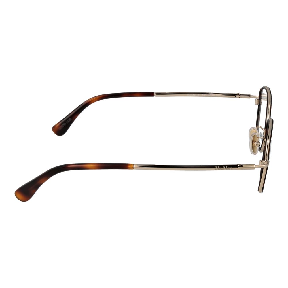 Max Mara Women's Brown Round Full-Rim Optical Frames